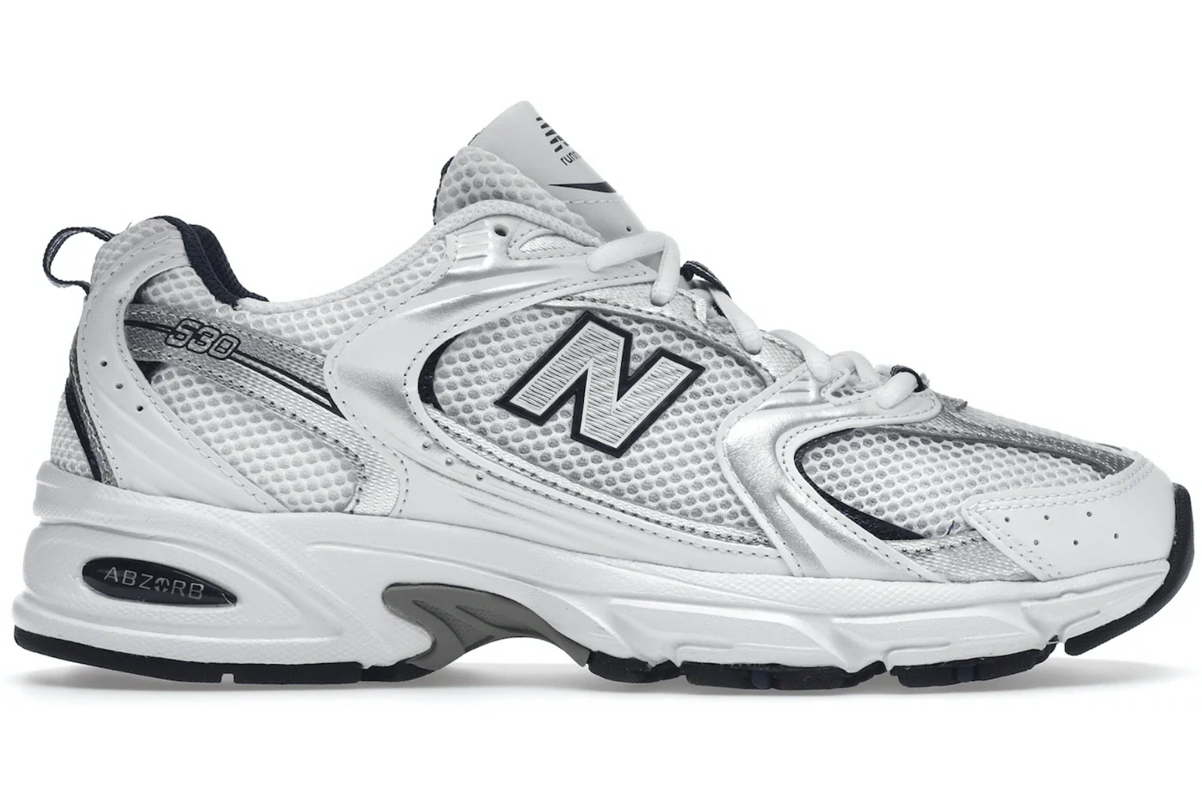 New Balance 530 White Silver Navy