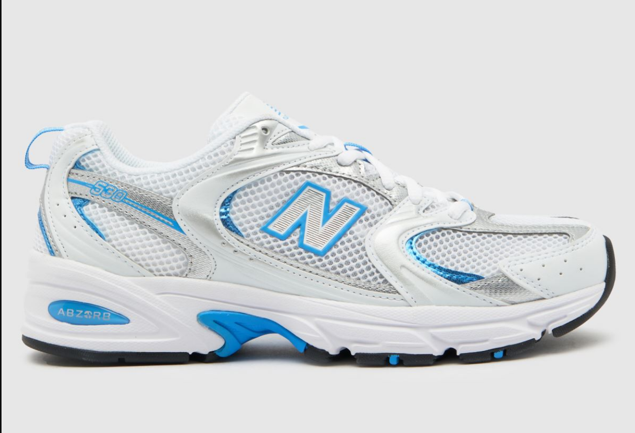 New Balance 530 – Blanc / Argent / Bleu